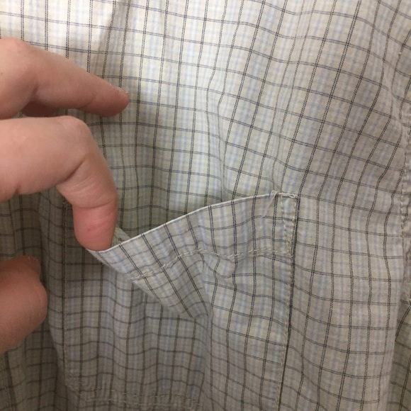 [Timberland] Men's Casual Ivory Button Down Top - Picture 7 of 11